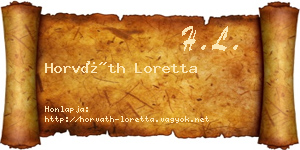 Horváth Loretta névjegykártya