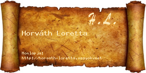 Horváth Loretta névjegykártya